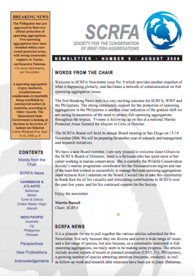 Newsletter 9 (August 2006)