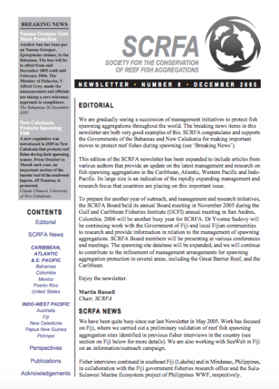 Newsletter 8 (December 2005)